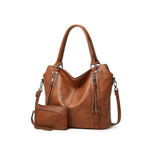 Anwra Leather Tote Bag Brown – Front View
