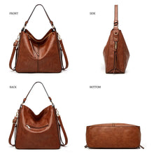 Anwra Leather Tote Bag Black – Top View